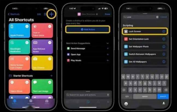 河源苹果14锁屏维修店分享iPhone14升级iOS16.4后如何创建锁屏快捷方式 